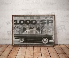 Vintage Blechschild DKW 1000