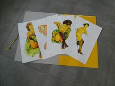 4  Aquarell Bilder, Aktzeichnung, Erotikkunst, Original signiert, 50x53.