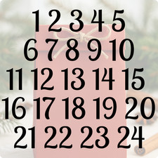 24 Klebezahlen Adventskalender