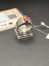 Herrenring Rubin ruby silver