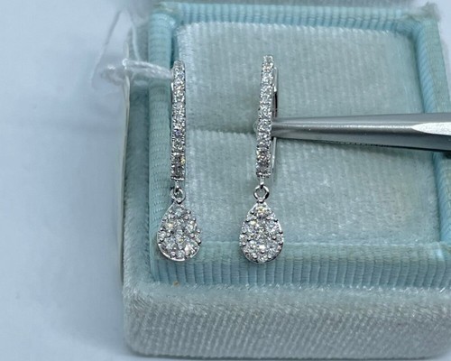 Diamant damen ohrring 14k - damen,