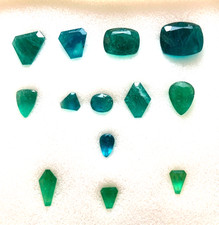 30 carats Faceted Deep Green