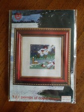 Stickpackung Weihnachten, Permin of copenhagen,  Vögel im verschneiten Baum 