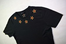 Givenchy T-Shirt High Fashion Casual Paris Schwarz Black Grafik Sterne Stars XXL