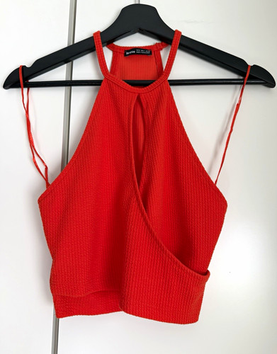Bershka neckholder crop top - neckholder,