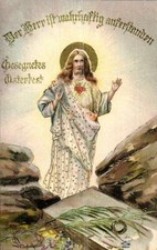 (43635) Ostern - Grußkarte / Prägekarte - Jesus ist auferstanden