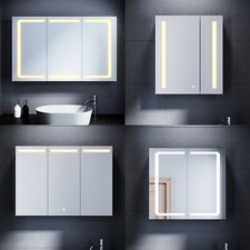 LED Spiegelschrank Edelstahl