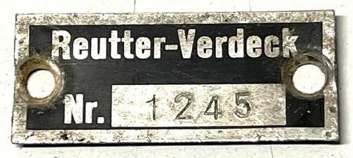 Typenschild für
