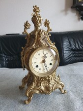 Alte Kaminuhr Bronze Messing