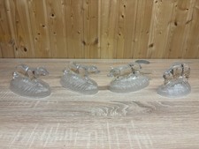 4x Glas Wolf Figuren Maleras