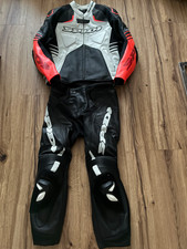 Bolide Lederkombijacke schwarz/rot/weiss(50)+Handschuhe Größe L