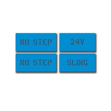 Lackierschablone Aufkleber 4er