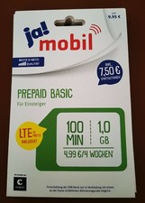 Prepaid Basic Karte von ja