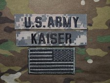 US Army Ucp Name tape Acu At Digital Uniform Klett tab patch Set Flagge  KAISER