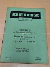 ORIGINAL Deutz Anleitung F1M414 F2M414 F2M417 Traktor Schlepper MK6