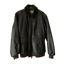 Warme Lederjacke Größe 54 XL Lang L.L.BEAN US Piloten Flieger Bomber Braun