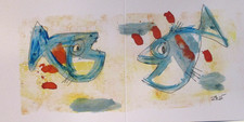 Zeichnung Fische 2 Bilder auf