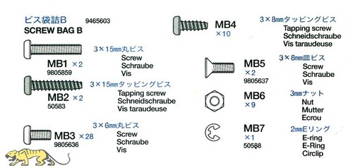 Tamiya 9465603 schraubenbeutel - tamiya,