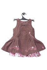 Pampolina Festliches Kleid Blumen Stickerei Braun Gr. 80 Ärmellos