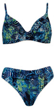 Naturana Frauen Bademode Damen Bügel Bikini marine-türkis-grün Cup F Gr. 38 - 44