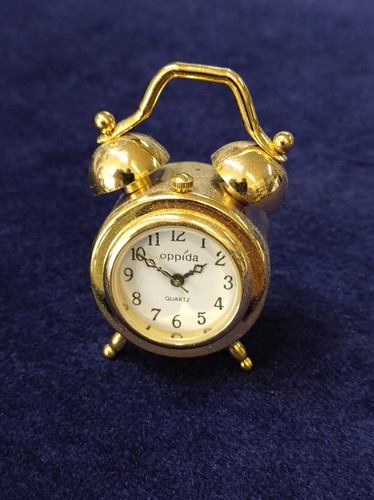 Miniatur uhr kaminuhr - miniatur, messing