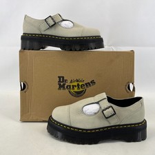 Dr. Martens Bethan Nubukleder Plateau Mary Jane Schuhe UK 8 EU 42 Mintgrün