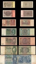 Reichsbanknoten 1 - 7,