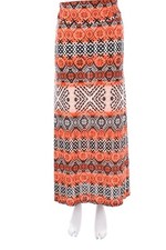 SECONDHAND Maxirock Ethno Print D 40 koralle