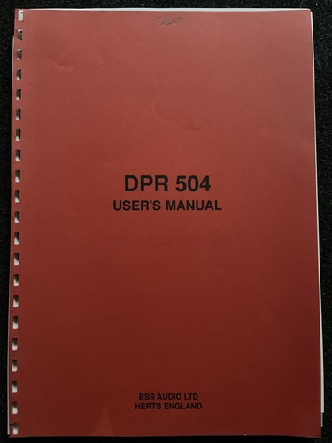 Bss audio dpr 504 - bss,