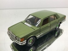 MEBETOYS 8595 MERCEDES BENZ 280SE W116 -GREEN MET. 1:28 rare color- GOOD - B6