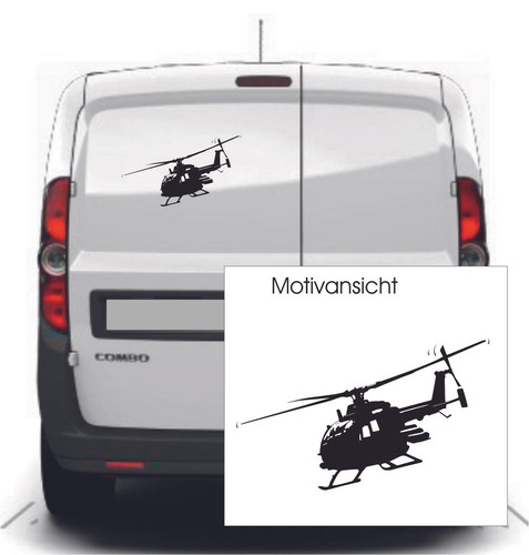 Autoaufkleber hubschrauber bo - autoaufkleber:,