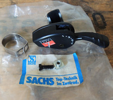 Sachs Torpedo Super 7 Daumenschalter, NOS, komplett mit Schelle, Schalthebel