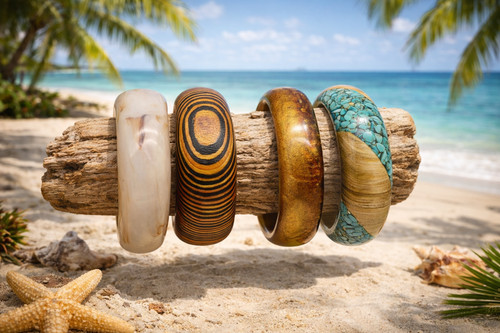 Armband resin acryl - resin, holz