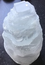 Selenite  Turm Lampe 20 Cm Höhe Ø ca. 9cm. Deko ohne Leuchtmittel