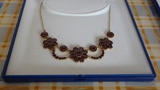 granat schmuck set vintage  gold 585. Guter Zustand.