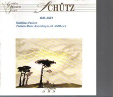 CD Schütz Passion Music according to St.Matthews SWV 479 Golden Master Series