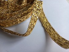 Borte Brokat Gold mit Lurex Trachten Basteln