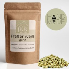 250g Weißer Pfeffer ganze Pfefferkörner weiß für die Pfeffermühle JKR Spices