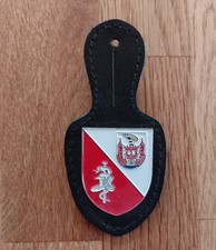 Brustanhänger Bundeswehr LazRgt 31 Berlin, Relief, Quernadel, Zinn