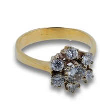 Ring 585 gold karat bicolor - gold,