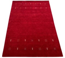 Gabbeh Teppich Rot 100% Wolle