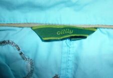 oilily rock blau bestickt Blumen bunt braun türkis Glocken sommer 40