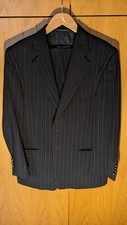 Doris Hartwich Anzug • schwarz • Kreidestreifen • Gr. L 52 (50) • Topzustand!