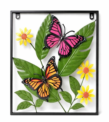 Florale wanddekoration metall - florale,