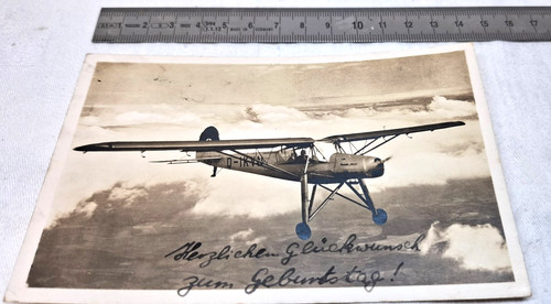 Postkarte fieseler storch - fieseler,