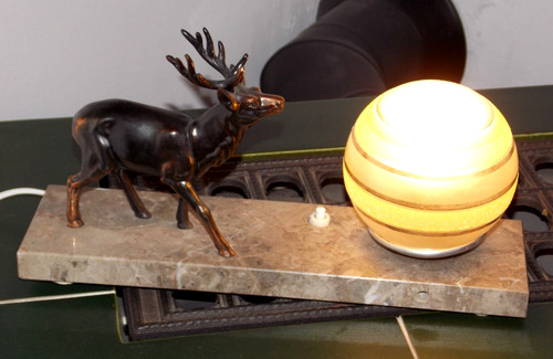 Antik art deco tischlampe - antik,