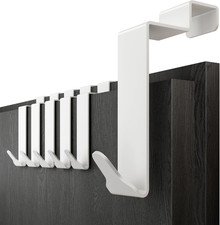 Menz Premium Türhaken Zum Einhängen Innenseite Im 6Er SET - Weiße Kleiderhaken 