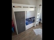 Kinderbett Haus Gästebett Wiki 90x200cm Schublade Lattenrost Matratze VitaliSpa