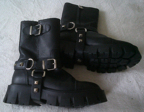 Schwarze damen leder - schwarze,