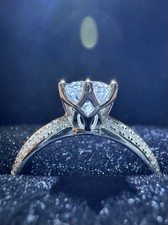 Moissanite Ring 1ct Solitär